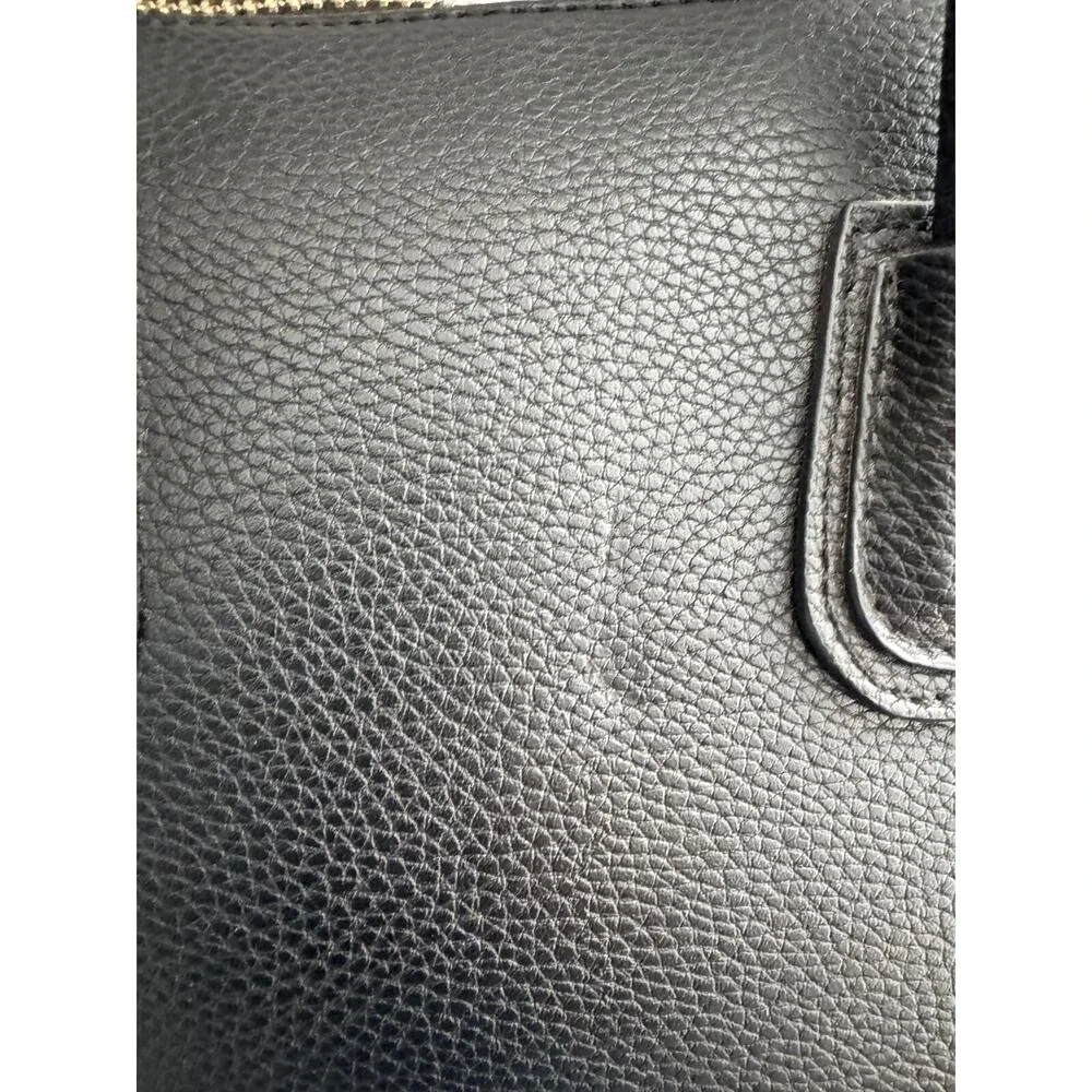 Miztique Satchel Handbag Womens Black Studded Pebbled‎ Vegan Leather Crossbody